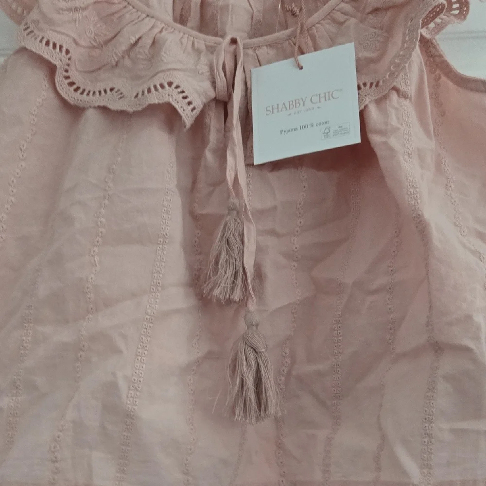 Sold) Shabby Chic Blush Ruffle Top And Bottom Set M - Picture 4 of 7